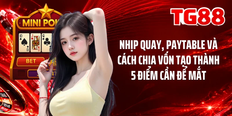 Nhịp quay, paytable và cách chia vốn tạo thành 5 điểm cần để mắt